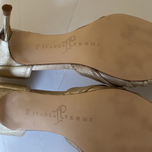 Ivanka Trump Gold Sparkly High Heels - Picture 6 of 8